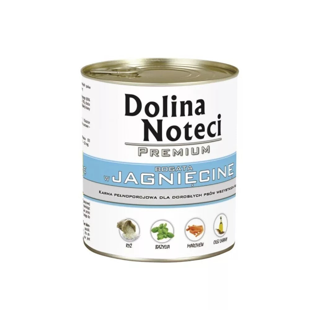 Konservai šunims su ėriena Dolina Noteci Premium 800 g