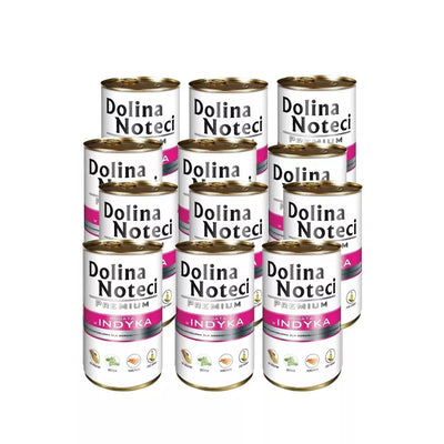 Konservai šunims su kalakutiena Dolina Noteci Premium, 12 x 400 g