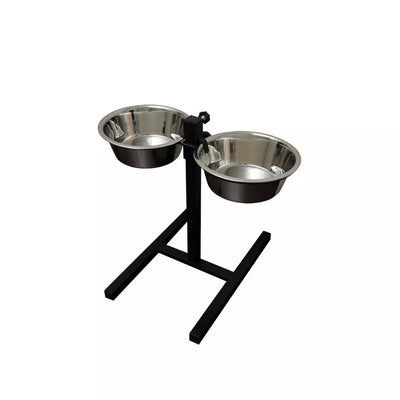 Dubenėliai gyvūnui su reguliuojamu stovu, 2x2,8 l (aukštis 60 cm)