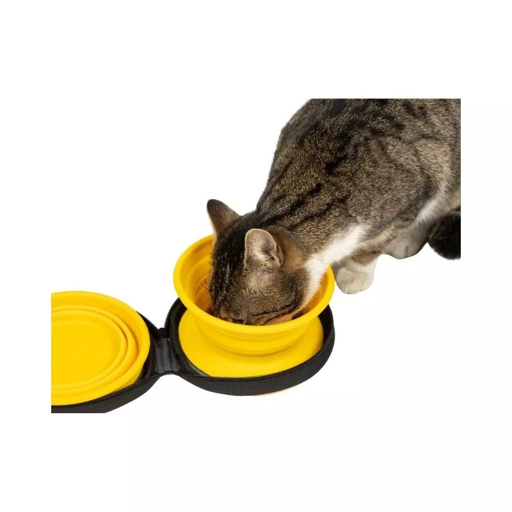 Dvigubas kelioninis dubenėlis, žalias, 700 ml