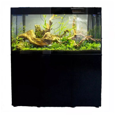 Glossy 150 spintelė stačiakampė juoda su durelėmis, 150 cm