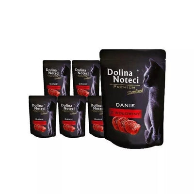 Guliašas sterilizuotoms katėms su jautiena Dolina Noteci Dish, 10x85 g