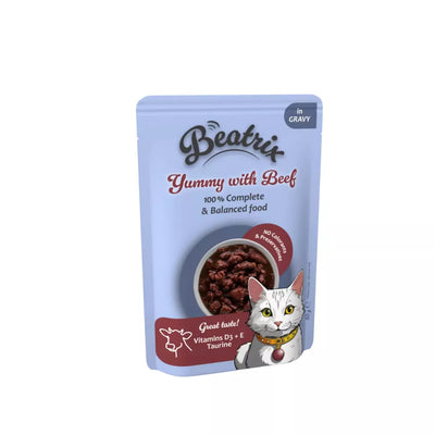 Guliašas suaugusioms katėms Beatrix su jautiena, 85 g