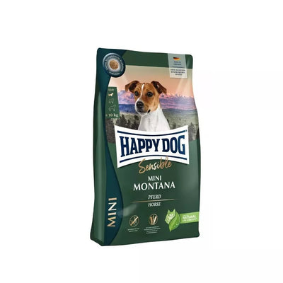 Happy Dog Mini Montana visavertis pašaras suaugusiems mažų veislių šunims su arkliena, 800 g