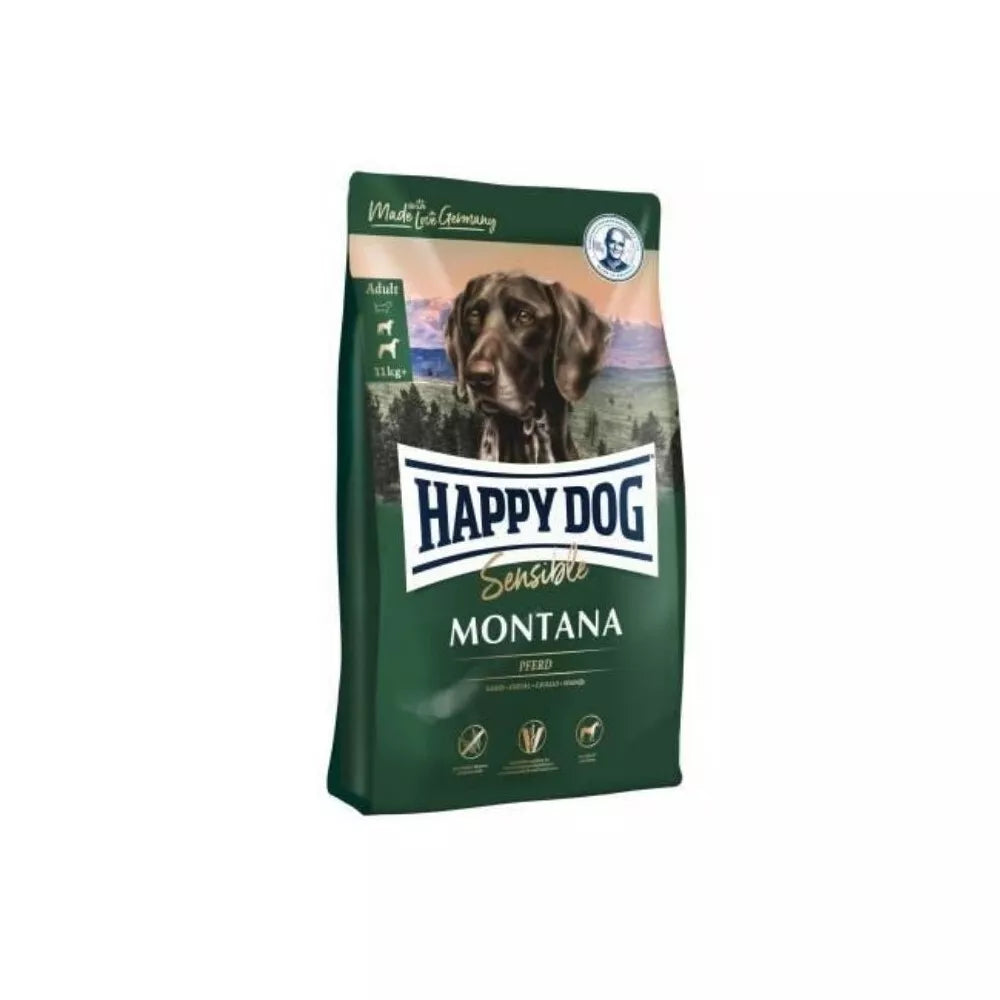 Happy Dog Montana visavertis pašaras suaugusiems šunims su arkliena, 4 kg