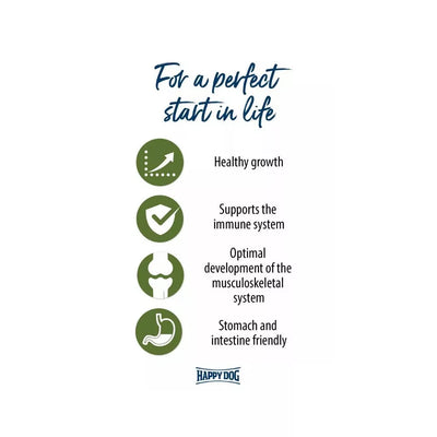 Happy Dog Puppy Lamb&Rice pašaras su ėriena ir ryžiais jauniems šuniukams nuo 1 mėn. iki 6 mėn., 4 kg