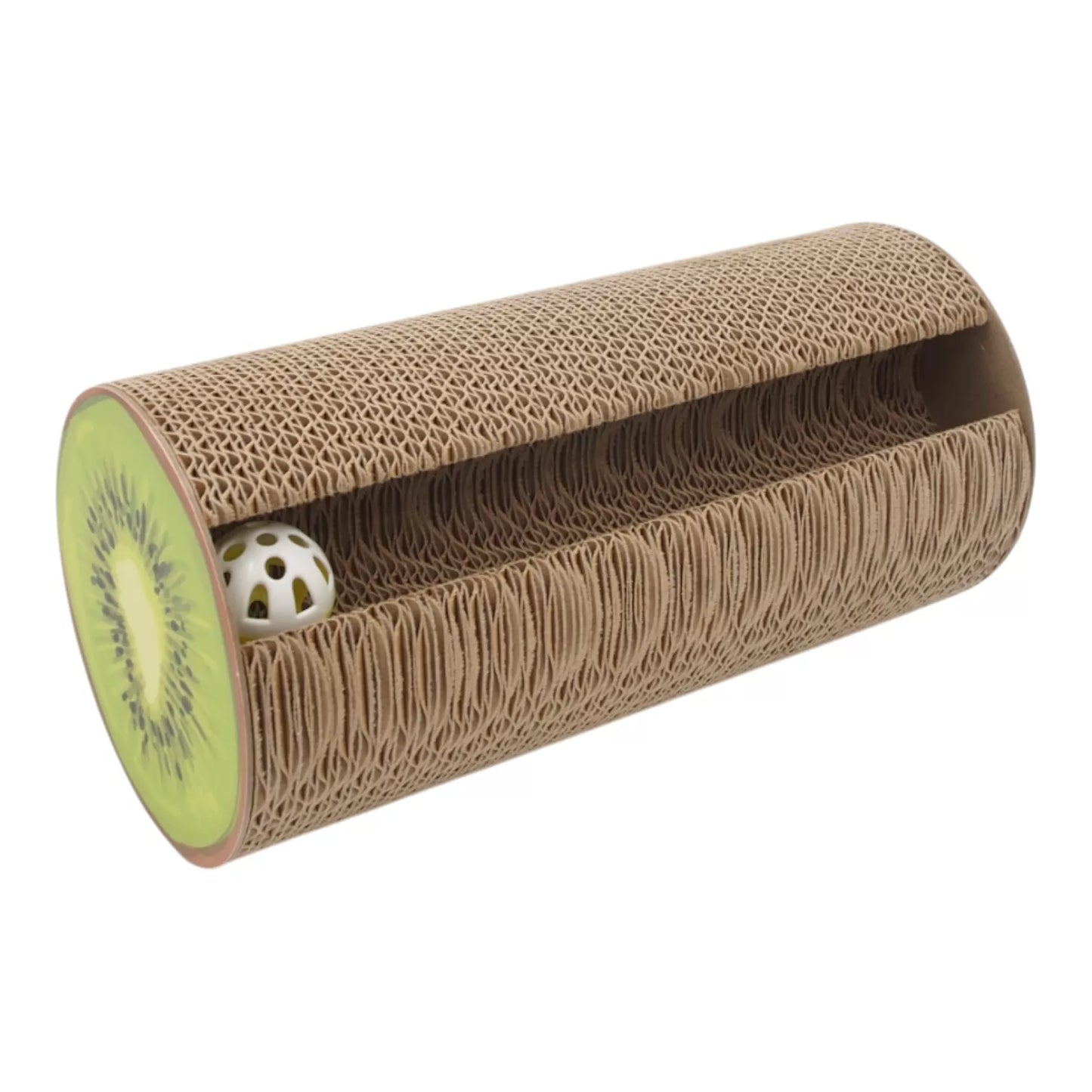 Kartoninė kačių draskyklė su žaisliuku