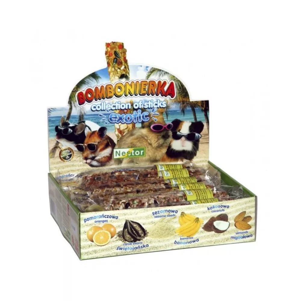 Nestor Bombonierka skanėstai graužikams su tropiniais vaisiais, 12 vnt.