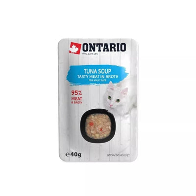 Ontario drėgnas maistas (sriuba) katėms su tunu ir daržovėmis, 40 g