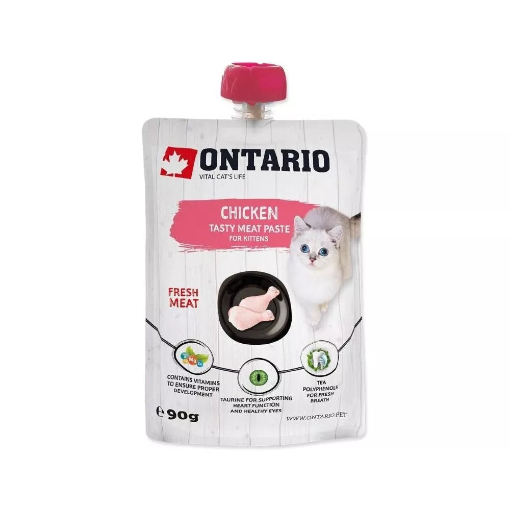 Ontario drėgnas jaunų kačiukų maistas su vištiena, 90 g