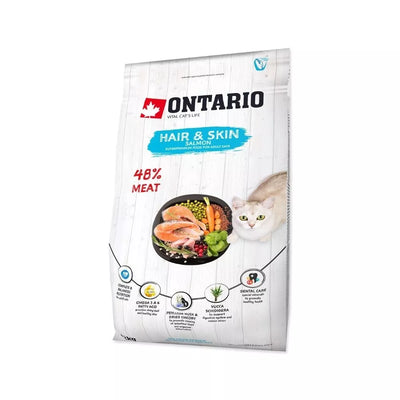 Ontario visavertis pašaras suaugusioms katėms Cat Hair&Skin, 2 kg