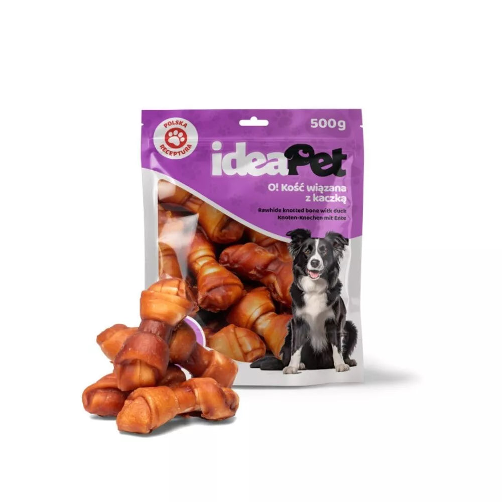 Skanėstas šunims galvijų odos kauliukai su antiena, 5 cm, 500 g