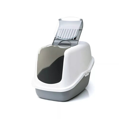 Uždaras kačių tualetas Nestor pilkas 56x39x38,5 cm