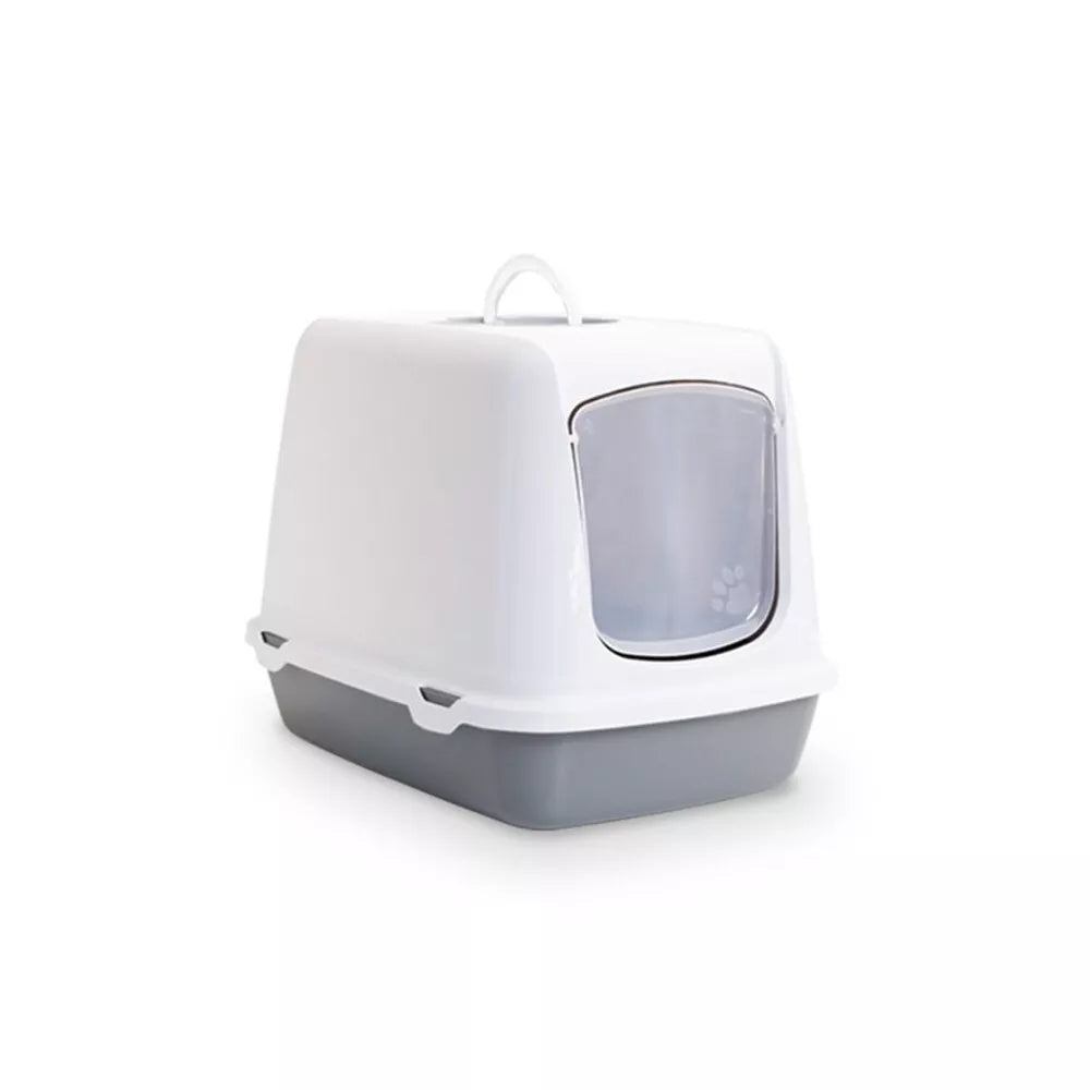 Uždaras tualetas katėms Oscar pilkas, 50x37x39 cm