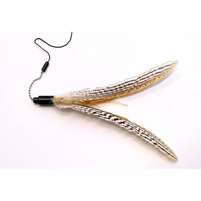 Žaislas katėms meškerė su plunksnomis (drugelis)