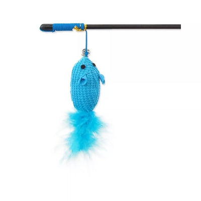 Žaislas katėms pliušinė pelytė su plunksna Magic Cat