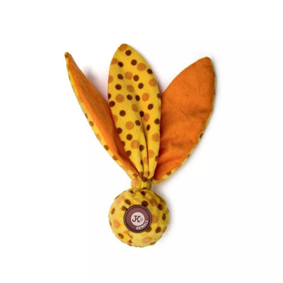 Žaislas šunims kamuoliukas su pliušinėmis "ausytėmis", oranžinis, 25 cm