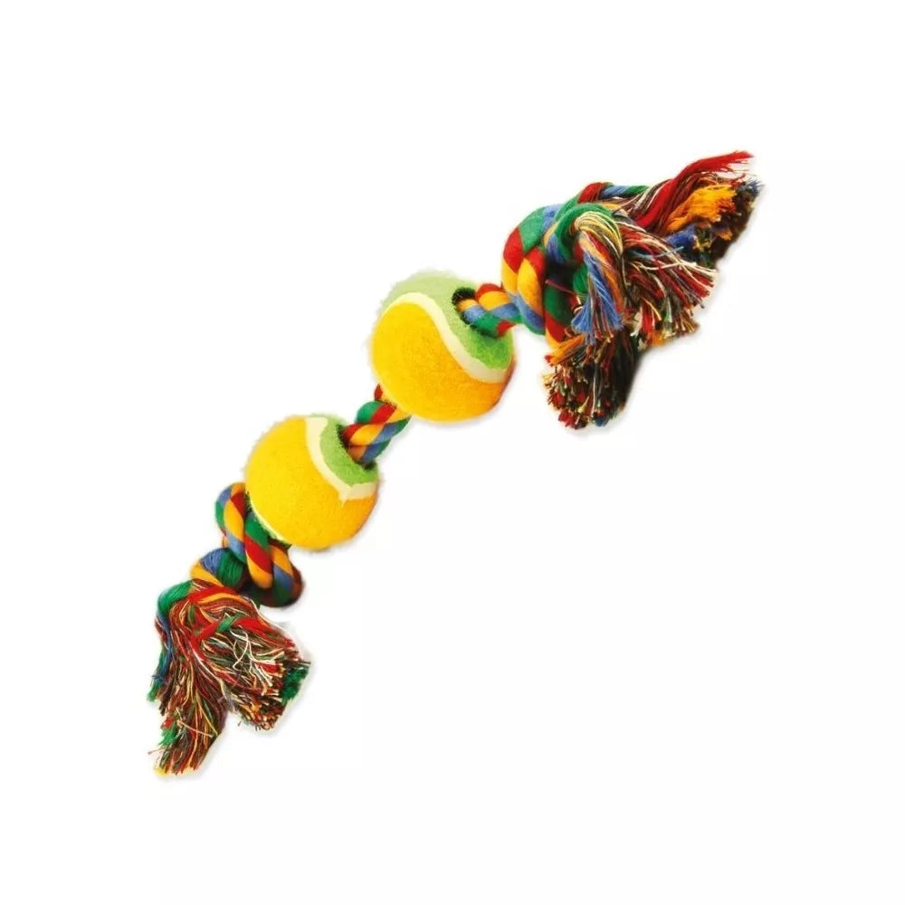 Žaislas šunims 2 teniso kamuoliai su virve