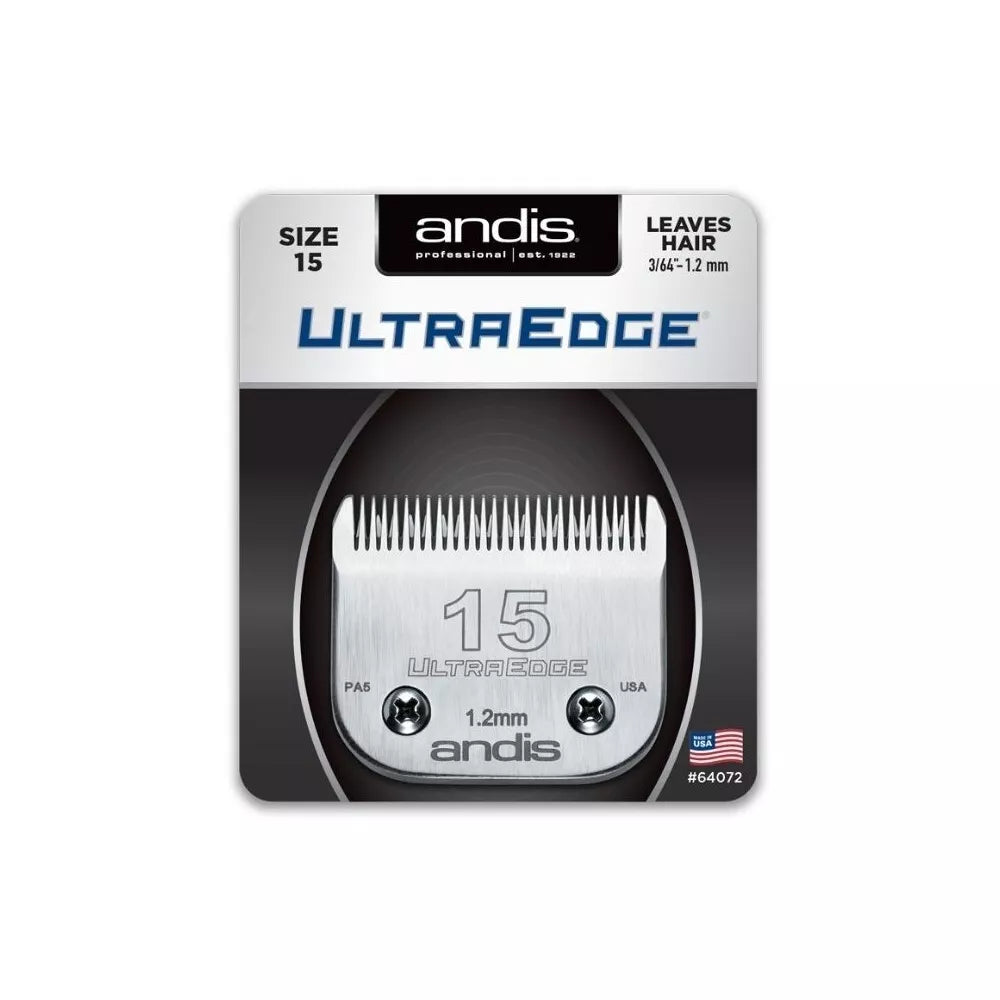 Andis plaukų kirpimo peiliukai UltraEdge Size 15, 3/64" - 1.2 mm