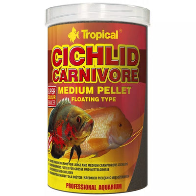 Tropical Cichlid Carnivore Medium Pellet granuliuotas maistas mėsėdžiams ciklidams 1000 ml