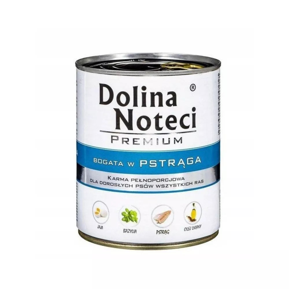 Konservai šunims su upėtakiu Dolina Noteci Premium 800 g