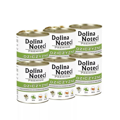 Konservai šunims su žvėriena Dolina Noteci Premium, 6 x 800 g