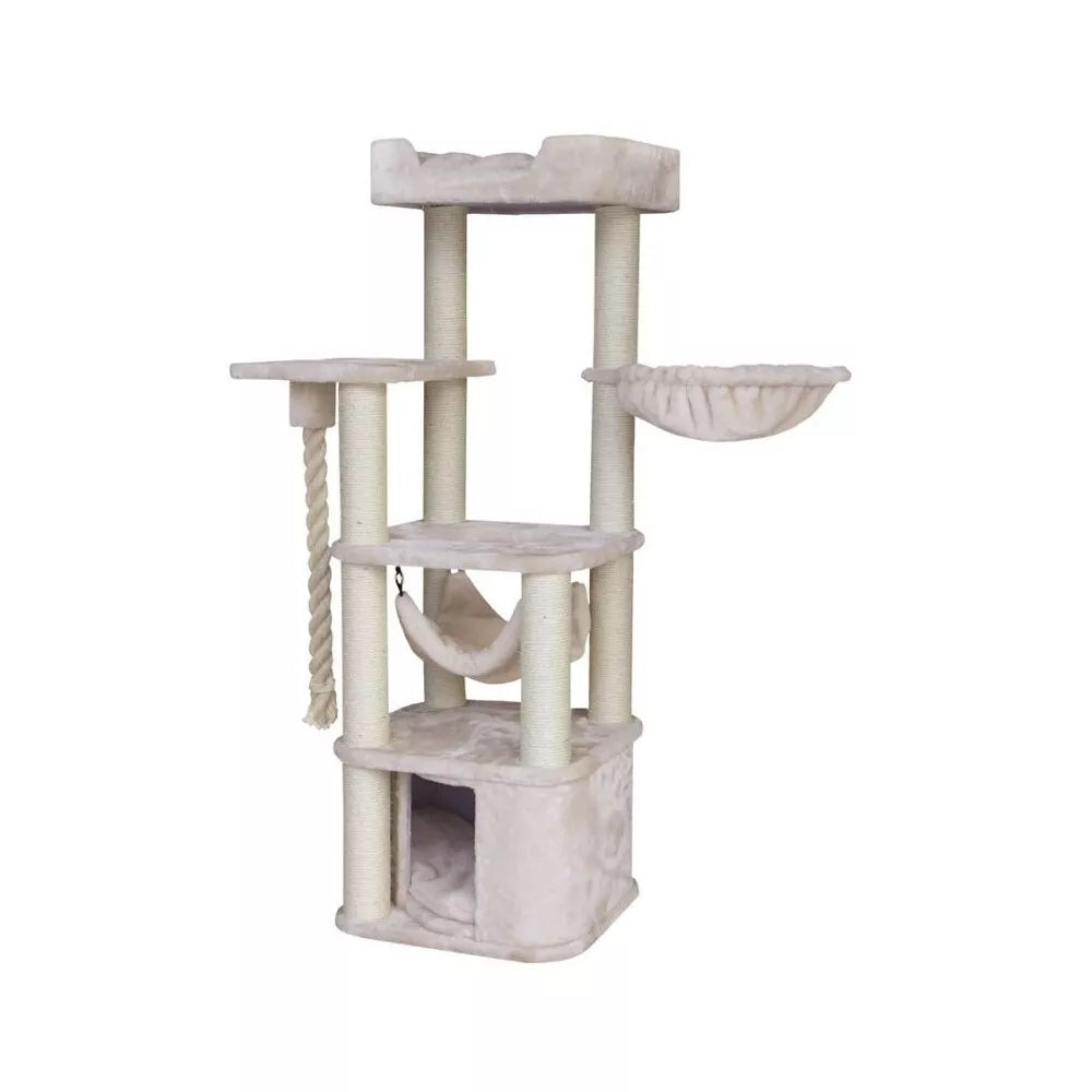 Draskyklė katėms Zada, 50x50x145 cm, kreminė