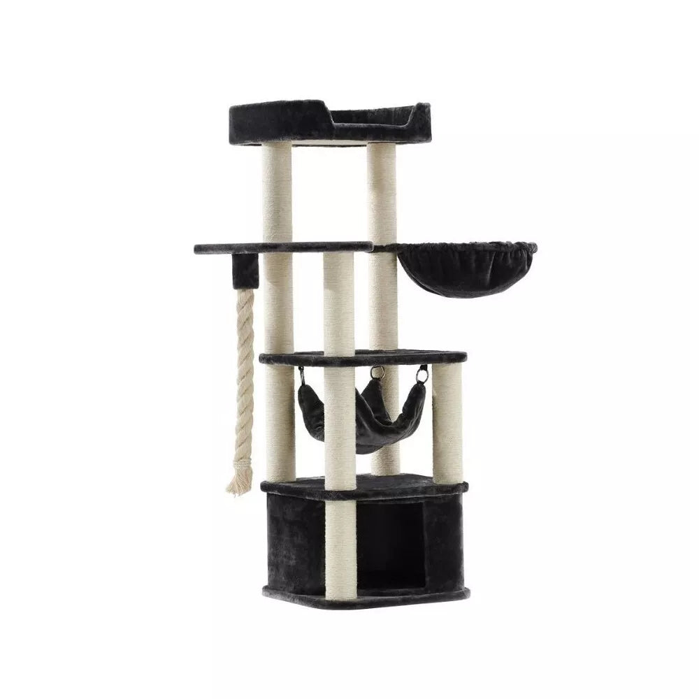 Draskyklė katėms Zada, pilka, 50x50x145 cm