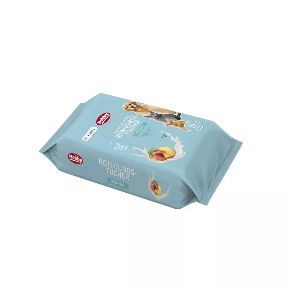 Drėgnos servetėlės gyvūnų priežiūrai, 15 vnt.