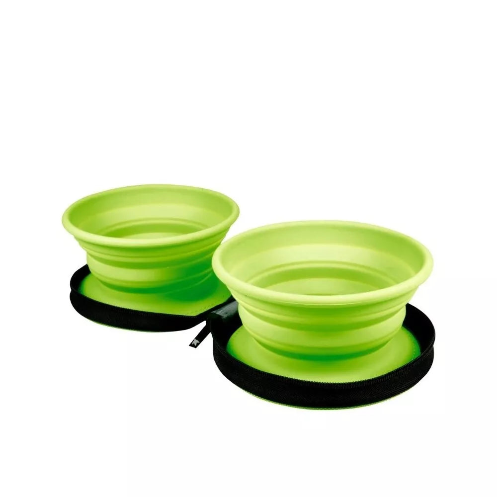 Dvigubas kelioninis dubenėlis, žalias, 700 ml