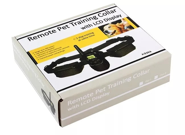 Elektrinis šuns dresavimo antkaklis su nuotolinio valdymo pulteliu