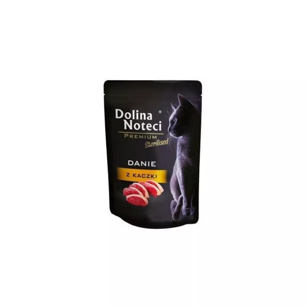 Guliašas sterilizuotoms katėms su antiena Dolina Noteci Dish, 85 g