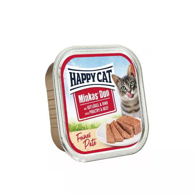 Happy Cat Duo konservai katėms su paukštiena ir jautiena, 100 g
