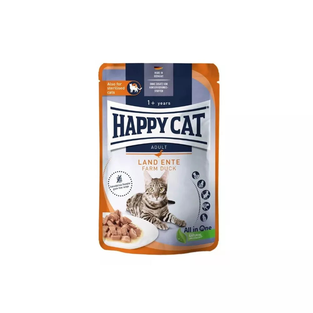 Happy Cat guliašas katėms su antiena LandEnte, 85 g