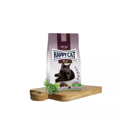 Happy Cat visavertis pašaras sterilizuotoms katėms su ėriena Sterilised Weide Lamm, 1,3 kg