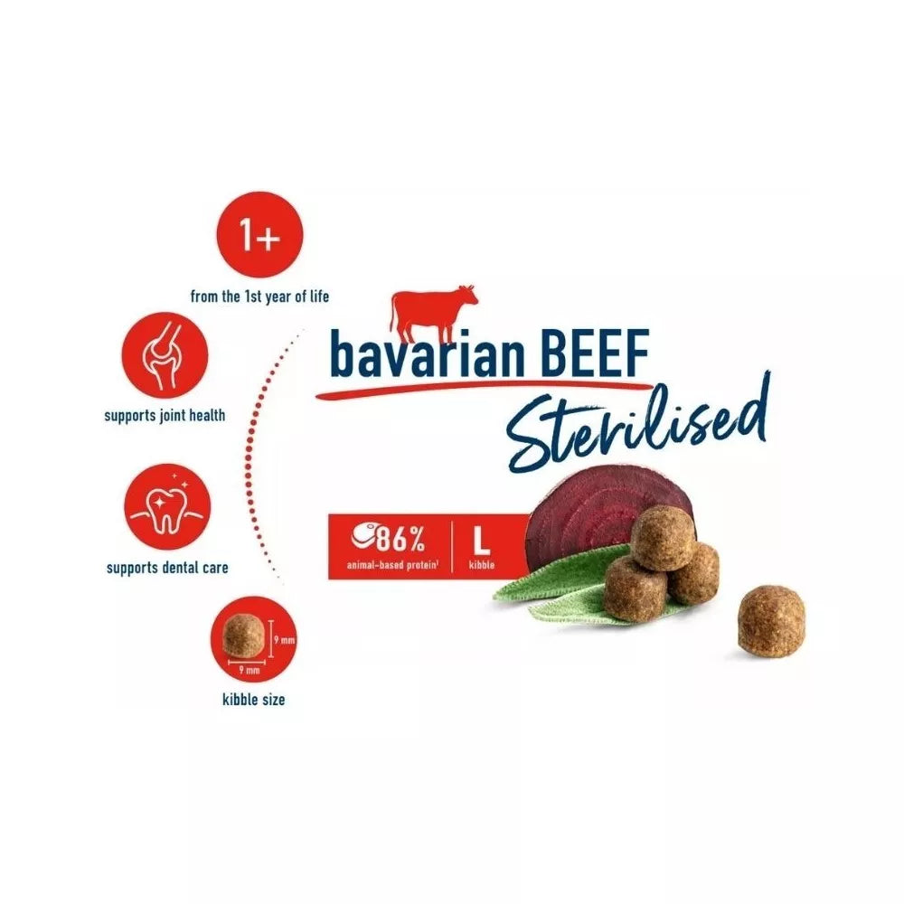 Happy Cat visavertis pašaras sterilizuotoms katėms su jautiena Sterilised Voralpen Rind, 1,3 kg