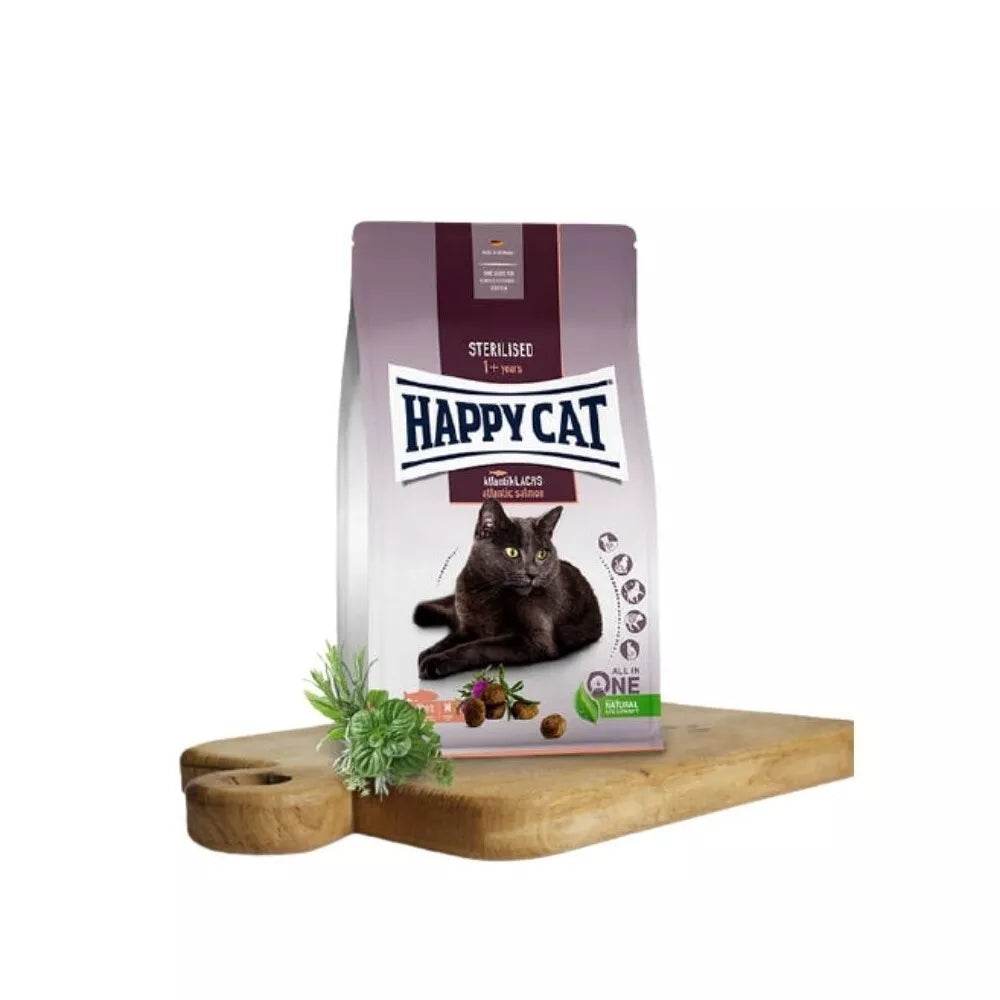 Happy Cat visavertis pašaras sterilizuotoms katėms su lašiša Sterilised Atlantik Lachs, 10 kg