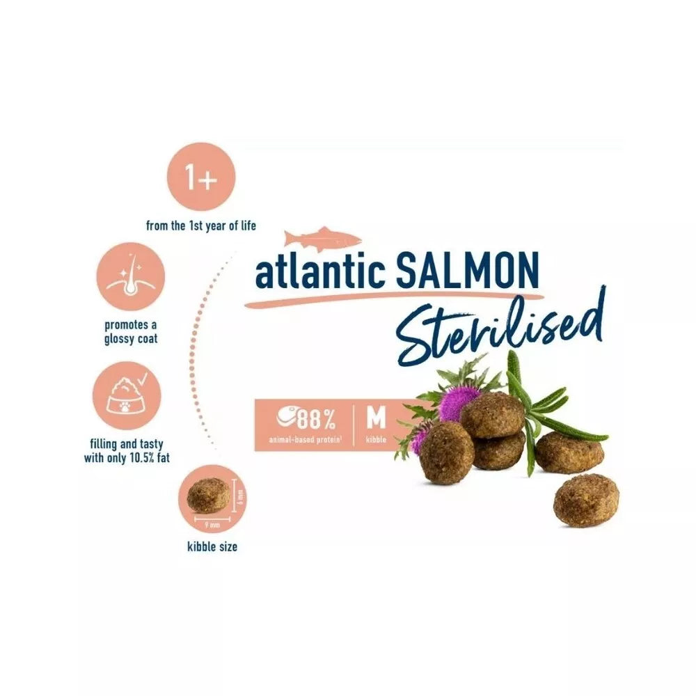 Happy Cat visavertis pašaras sterilizuotoms katėms su lašiša Sterilised Atlantik Lachs, 4 kg