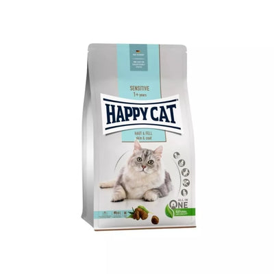 Happy Cat visavertis pašaras suaugusioms katėms puoselėjantis odą ir kailį Sensitive Haut&Skin, 300 g