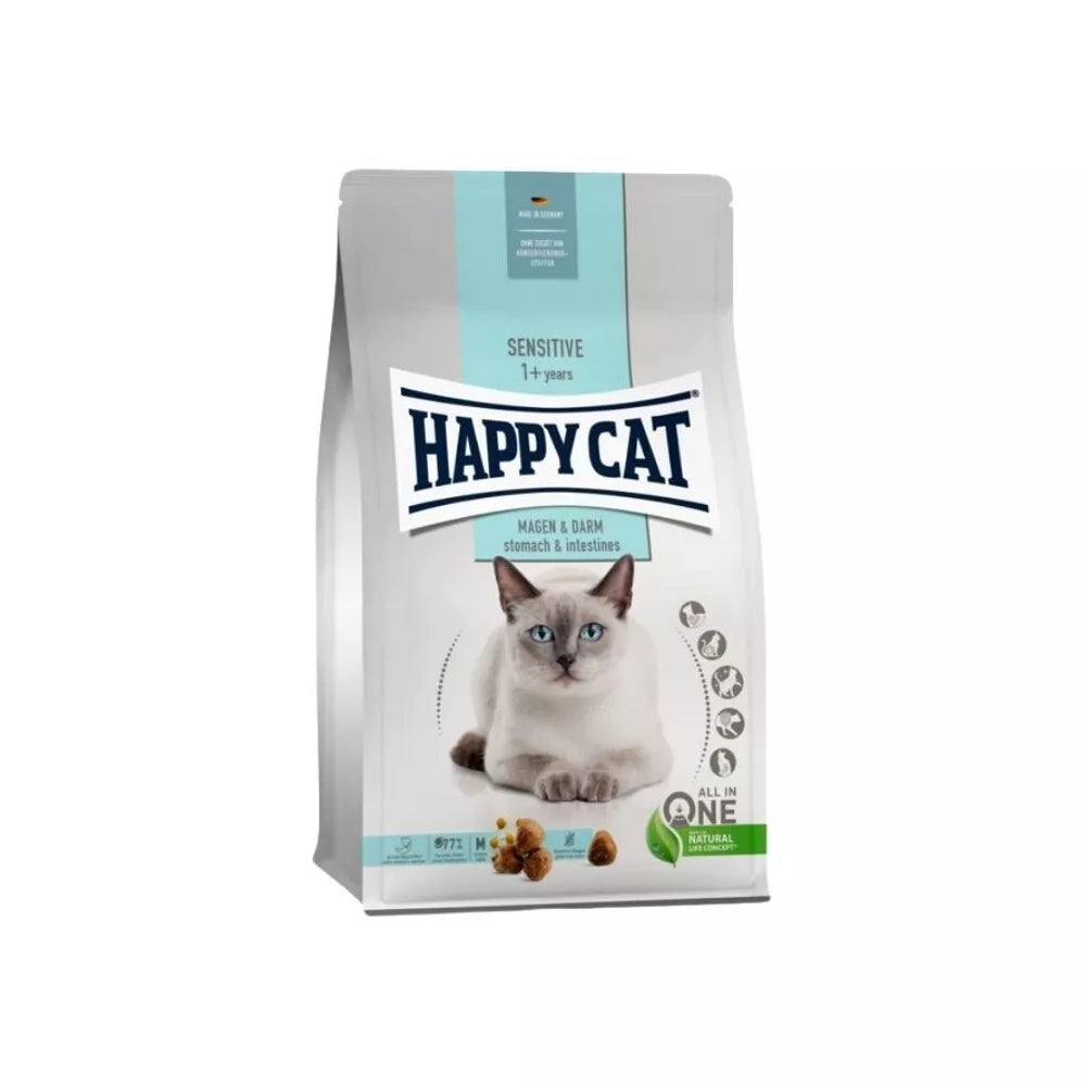 Happy Cat visavertis pašaras suaugusioms katėms su jautria virškinimo sistema Sensitive Magen&Darm, 300 g