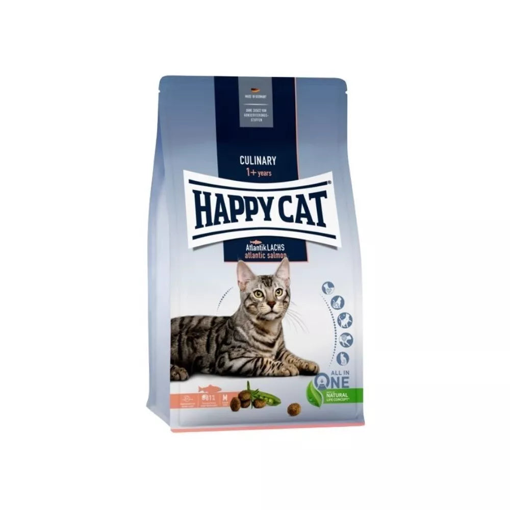 Happy Cat visavertis pašaras suaugusioms katėms su lašiša Culinary AtlantikLachs, 4 kg