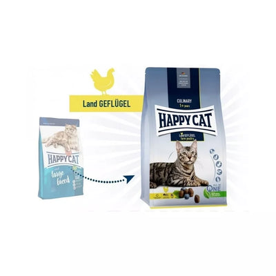 Happy Cat visavertis pašaras suaugusioms katėms su paukštiena Culinary LandGeflugel, 1,3 kg