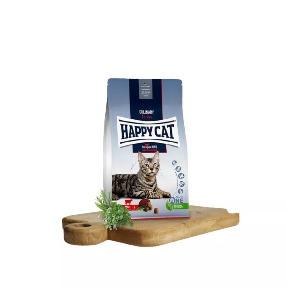 Happy Cat visavertis pašaras suaugusioms katėms su jautiena Culinary VoralpenRind, 10 kg