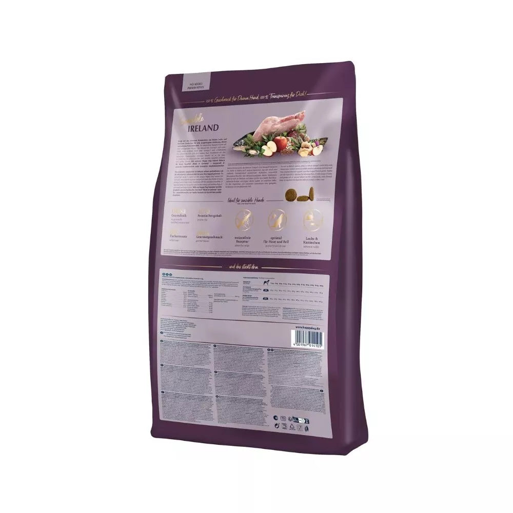 Happy Dog visavertis pašaras suaugusiems šunims su triušiena ir lašiša Ireland 4 kg