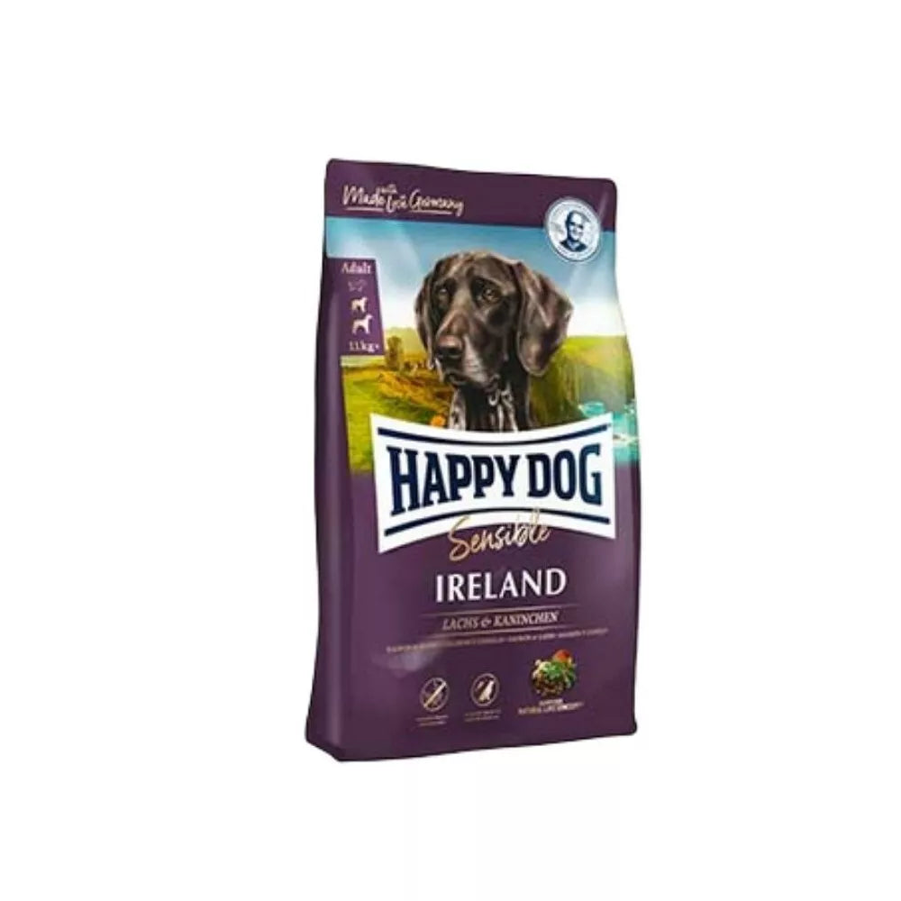 Happy Dog maistas suaugusiems šunims su triušiena ir lašiša Ireland 1 kg
