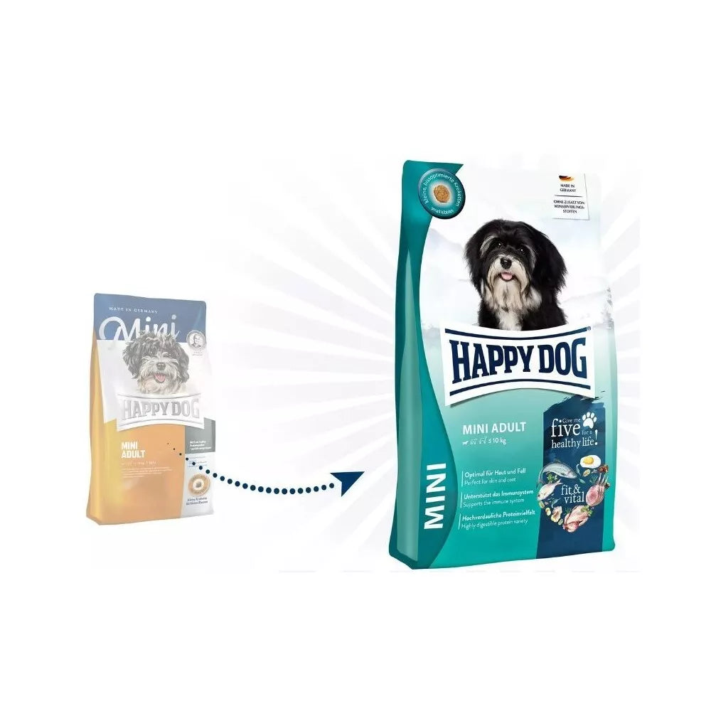 Happy Dog Mini Adult visavertis pašaras mažų veislių suaugusiems šunims, 4 kg