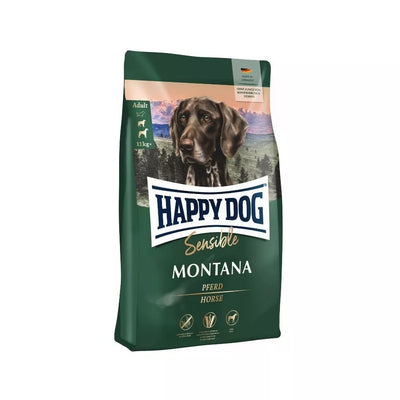 Happy Dog Montana visavertis pašaras suaugusiems šunims su arkliena, 10 kg