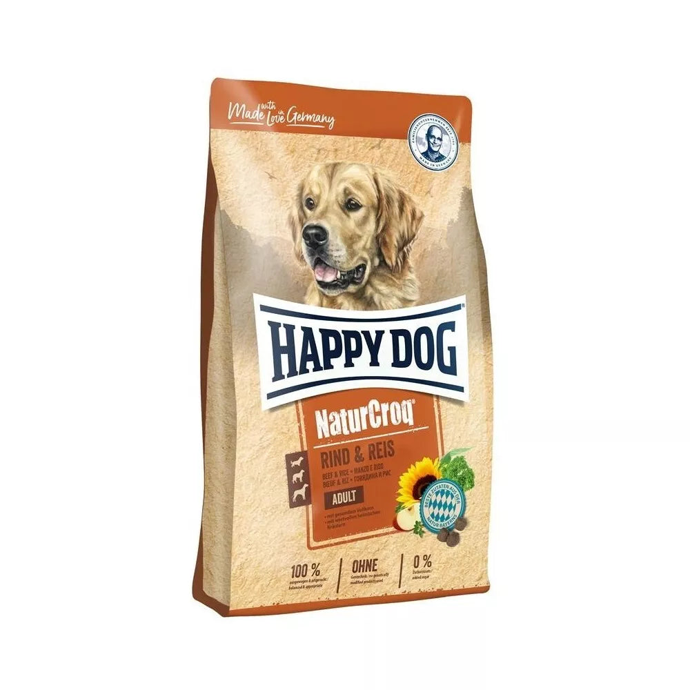 Happy Dog NaturCroq Rind&Reis visavertis pašaras suaugusiems šunims su jautiena ir ryžiais, 1 kg