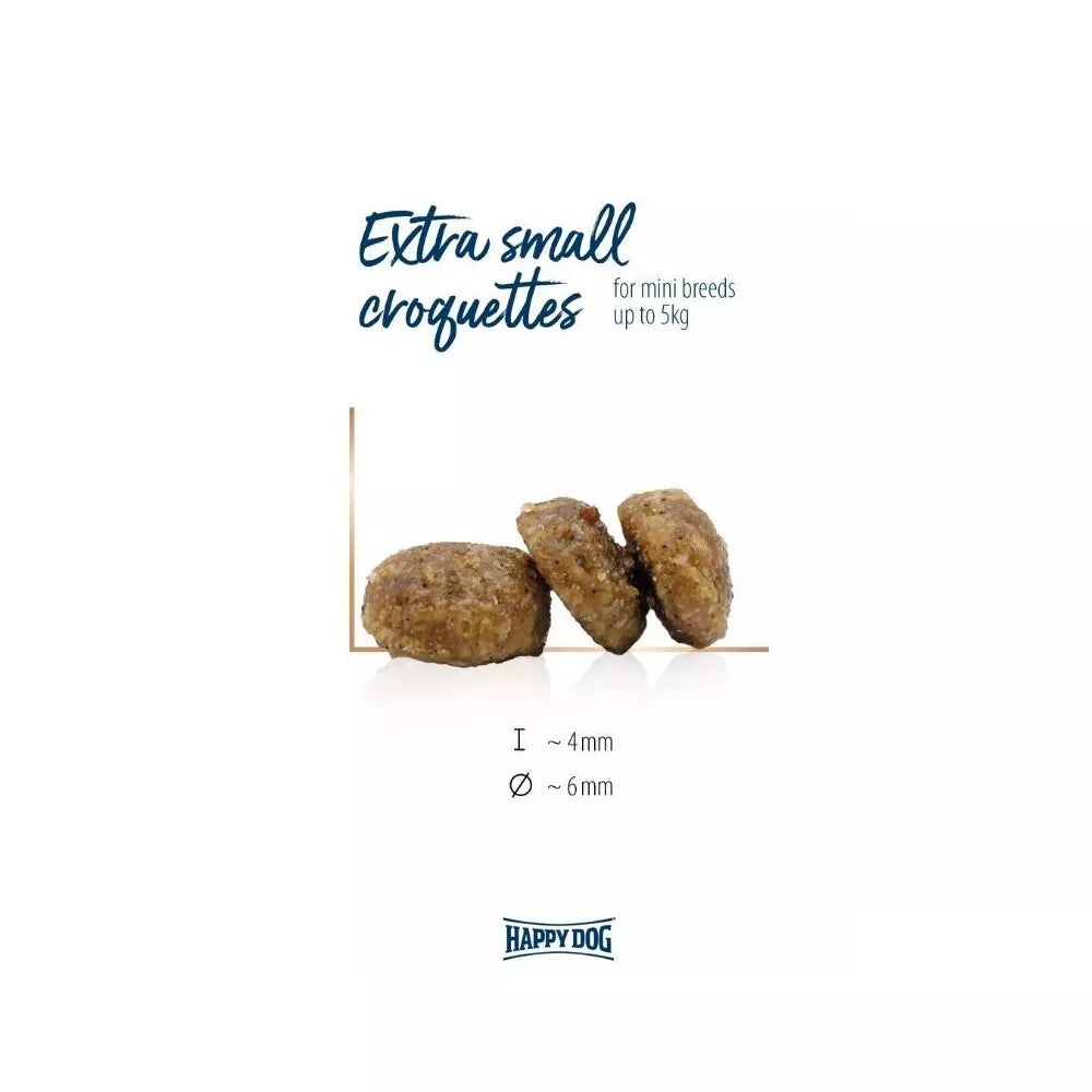 Happy Dog XS Mini Bali visavertis pašaras mažų veislių suaugusiems šunims su vištiena ir ciberžole, 1,3 kg