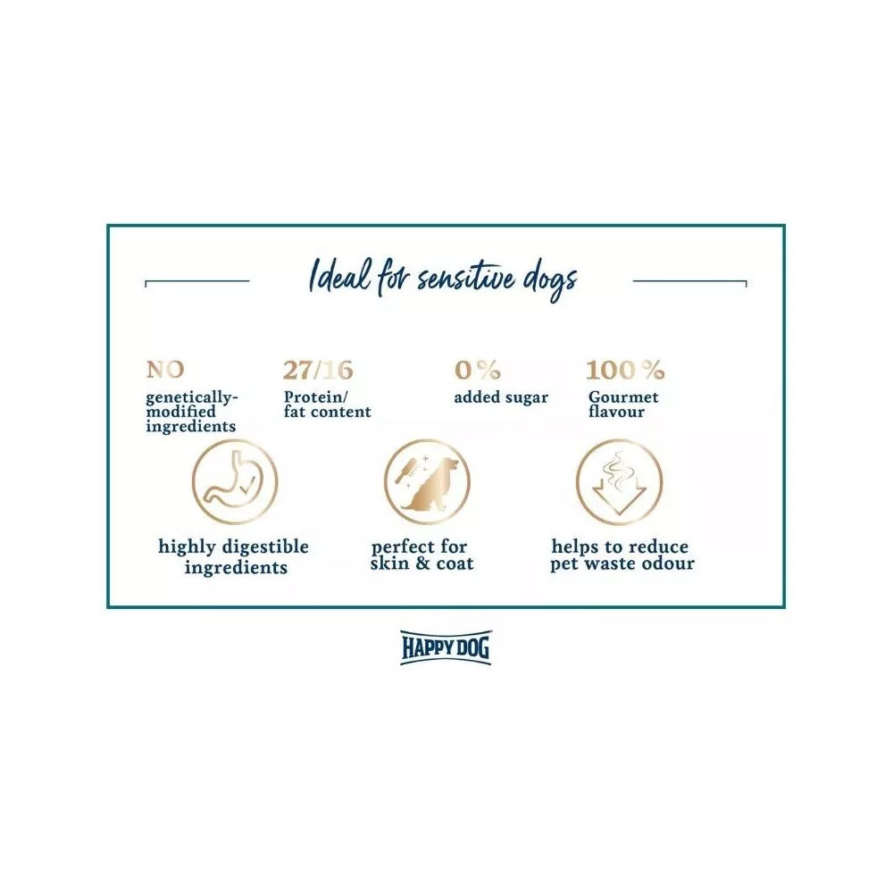 Happy Dog XS Mini Bali visavertis pašaras mažų veislių suaugusiems šunims su vištiena ir ciberžole, 300 g